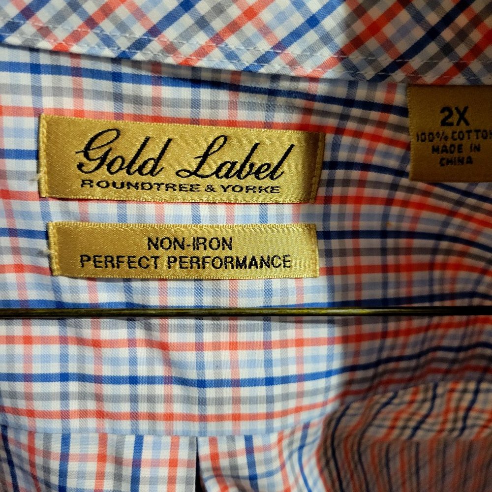 Dillards Gold Label Dress Performance Shirt 2x